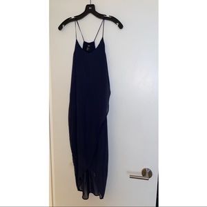 Blue spaghetti strap maxi dress